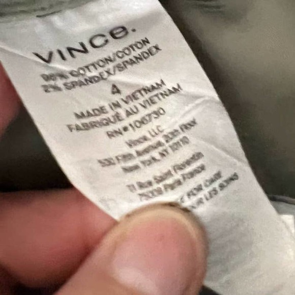 Vince Coin Pocket Chino Green Pants Size 4 - Picture 7 of 10